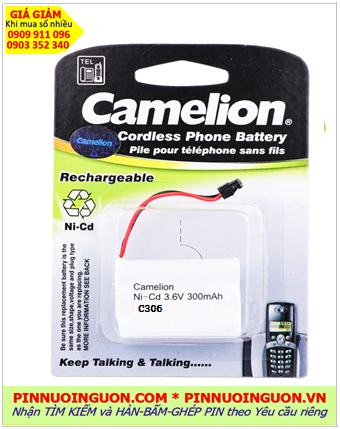 Camelion C306; Pin điện thoại bàn Camelion C306 (3.6V 300mAh); Pin Cordlessphone Camelion C306